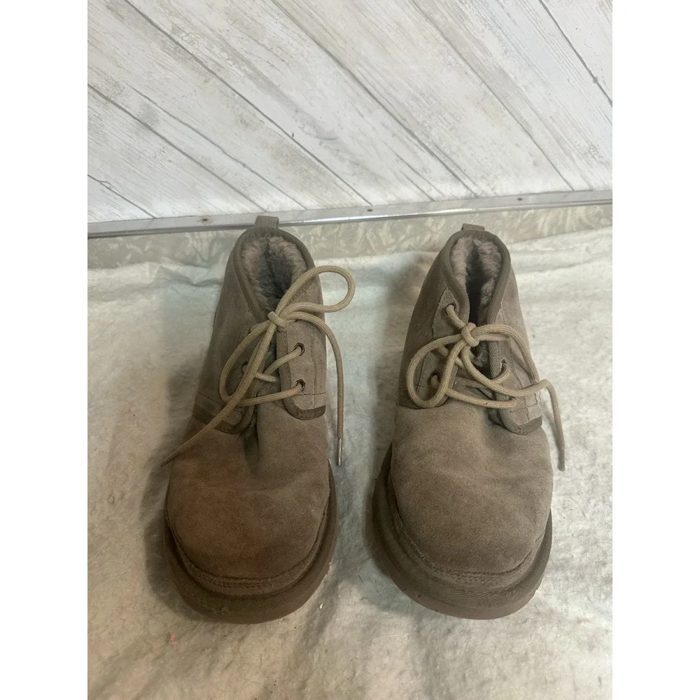 UGG Neumel 1094269 Charcoal Suede Lace Up Men Chakka Ankle Booties Size 9